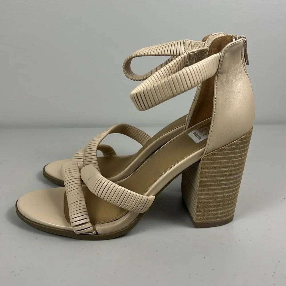 DV by Dolce Vita Bleeker Block Heel Strappy Pump Stretch‎ ankle wrap